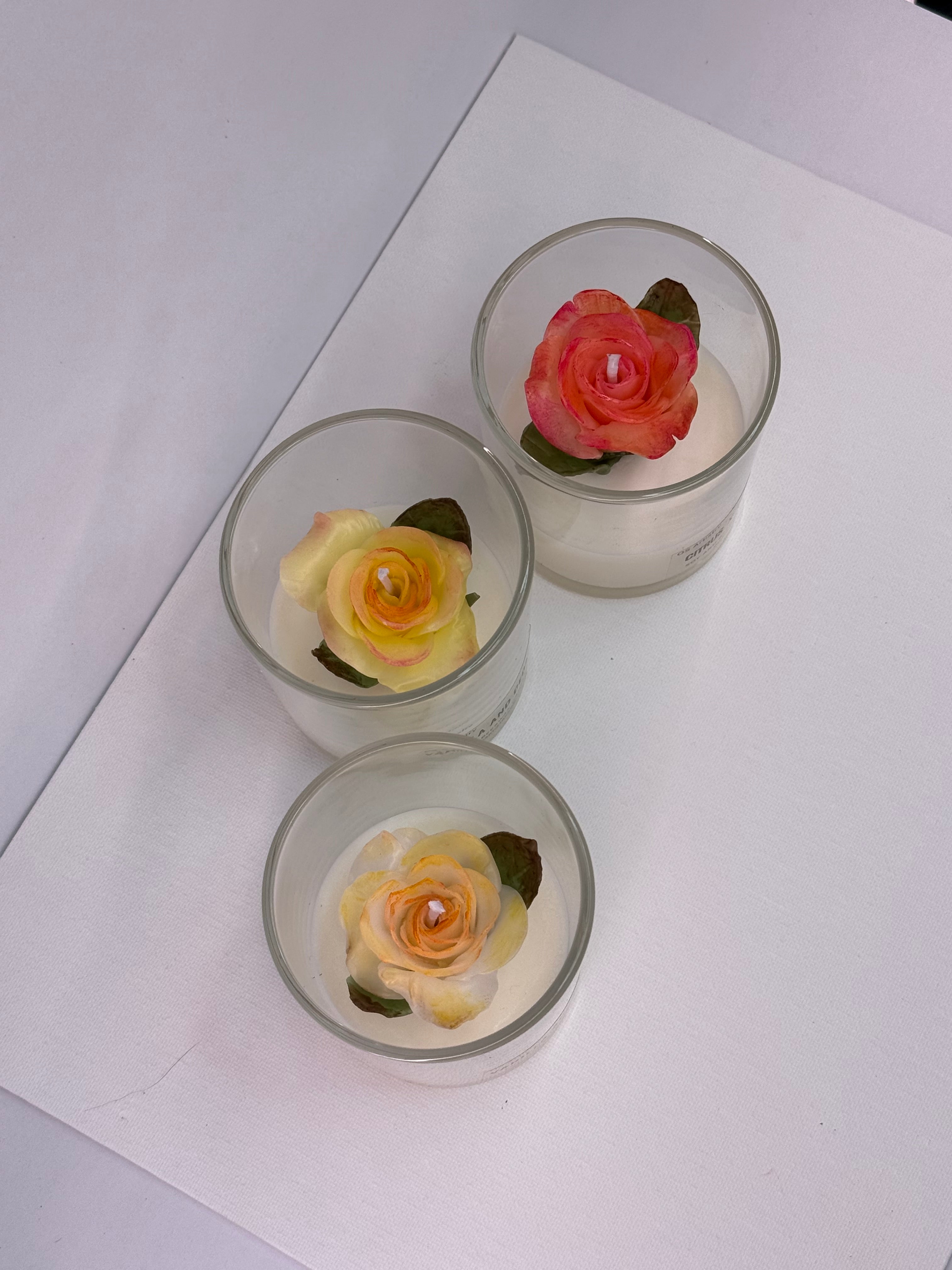 Handcrafted Rose Scented Candles
