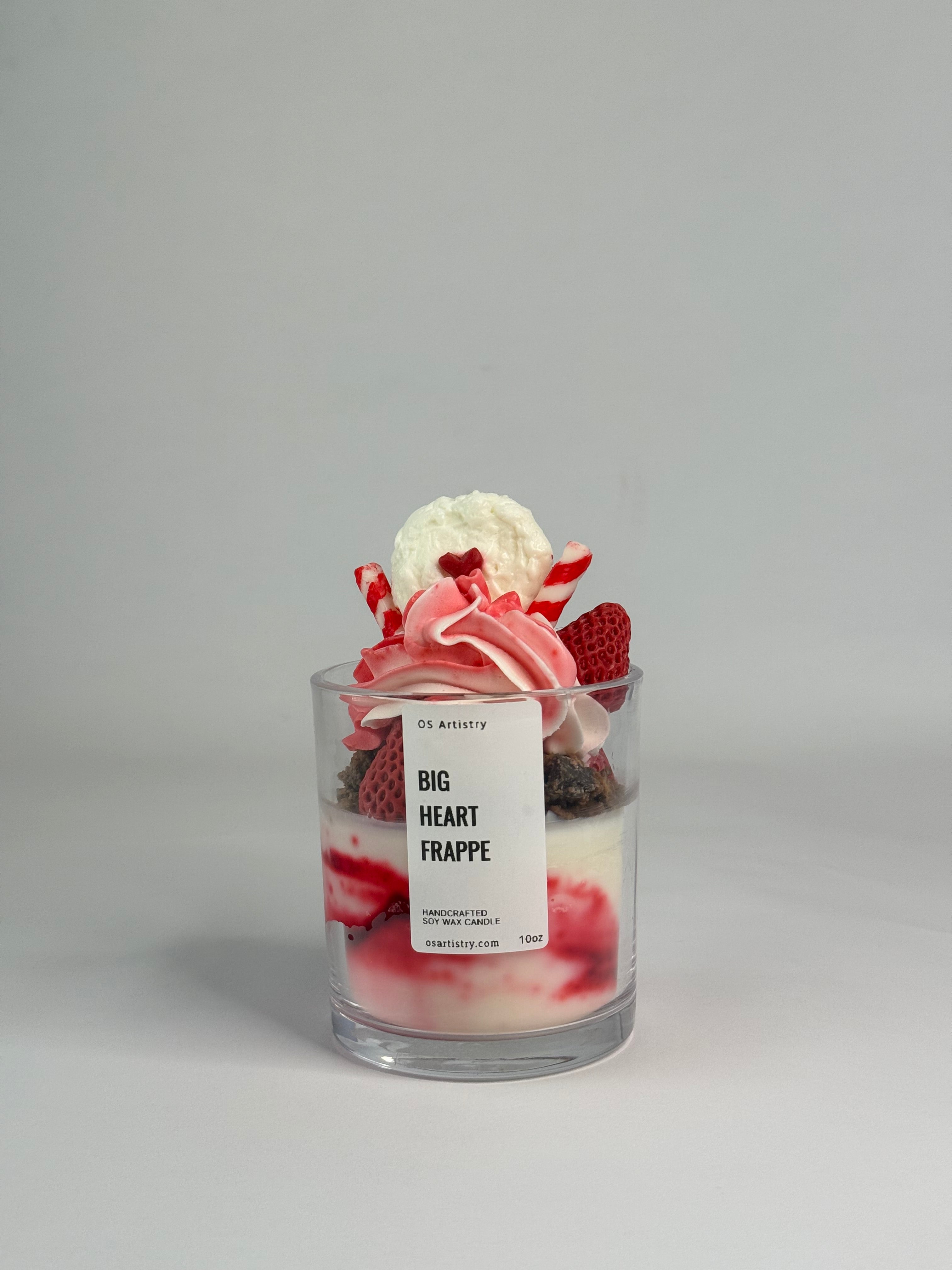 Big Heart Frappe Candle, Soy Way 10oz