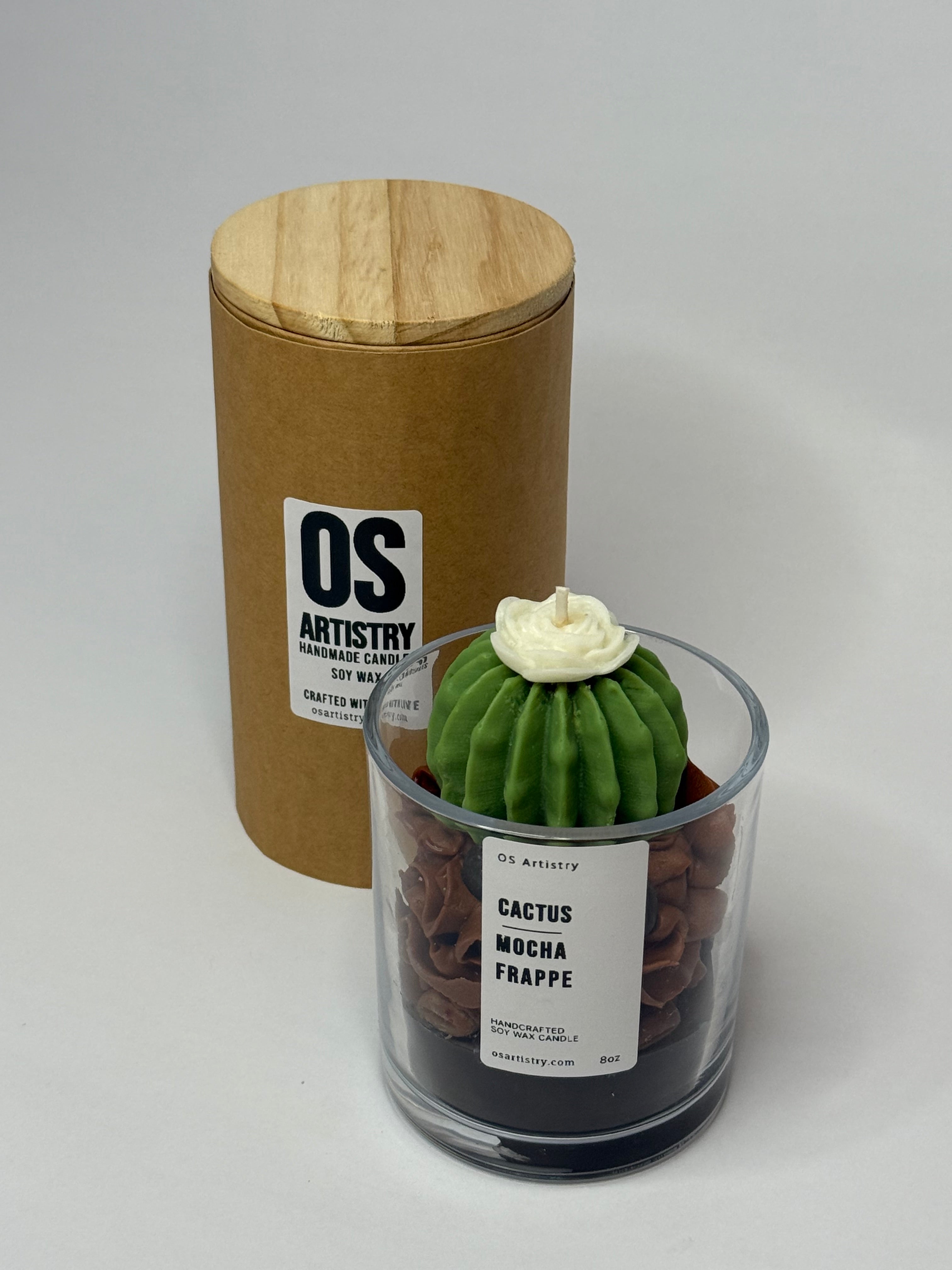 White Cactus Flower | Mocha frappe soy candle 8oz