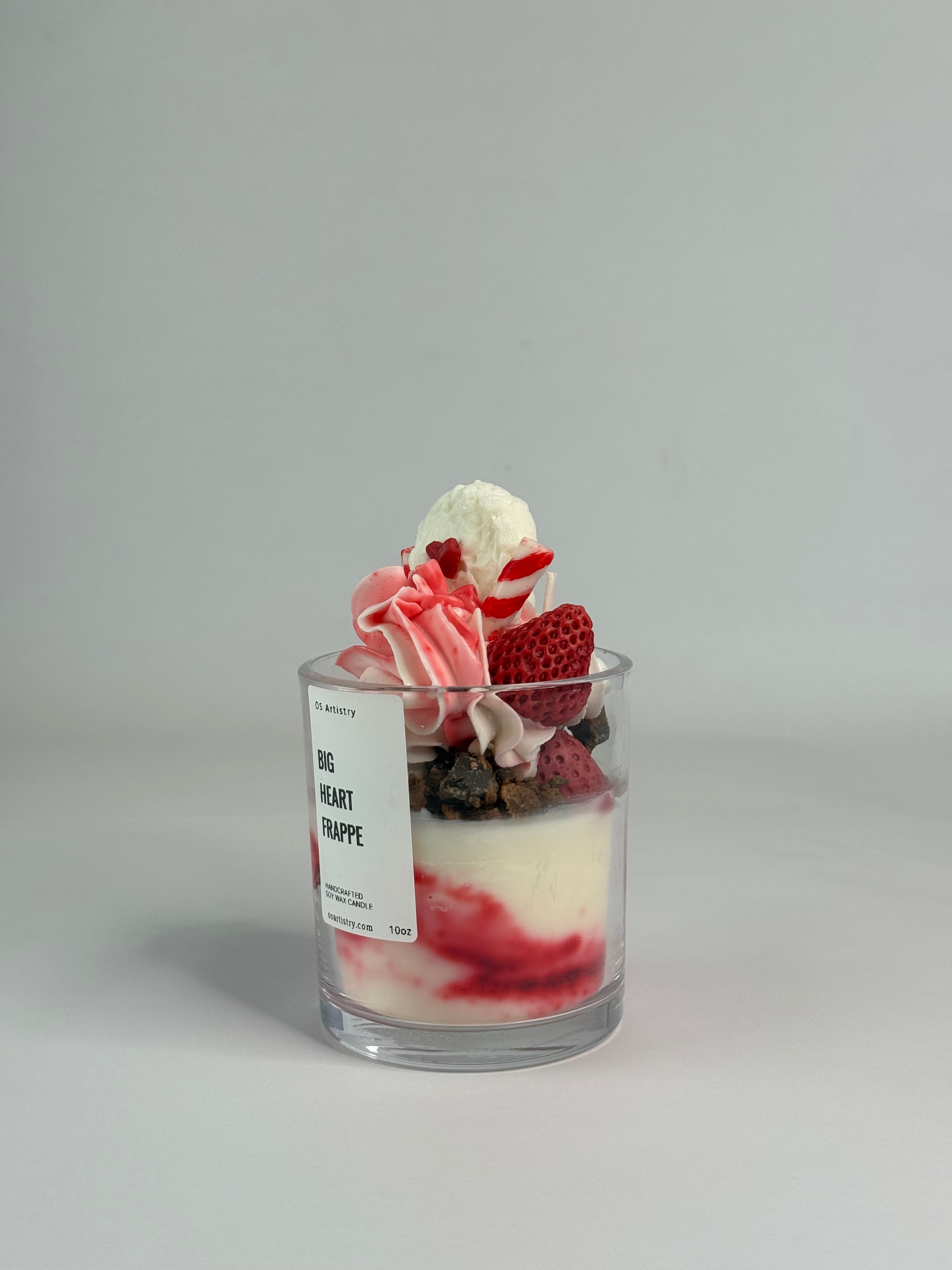Big Heart Frappe Candle, Soy Way 10oz