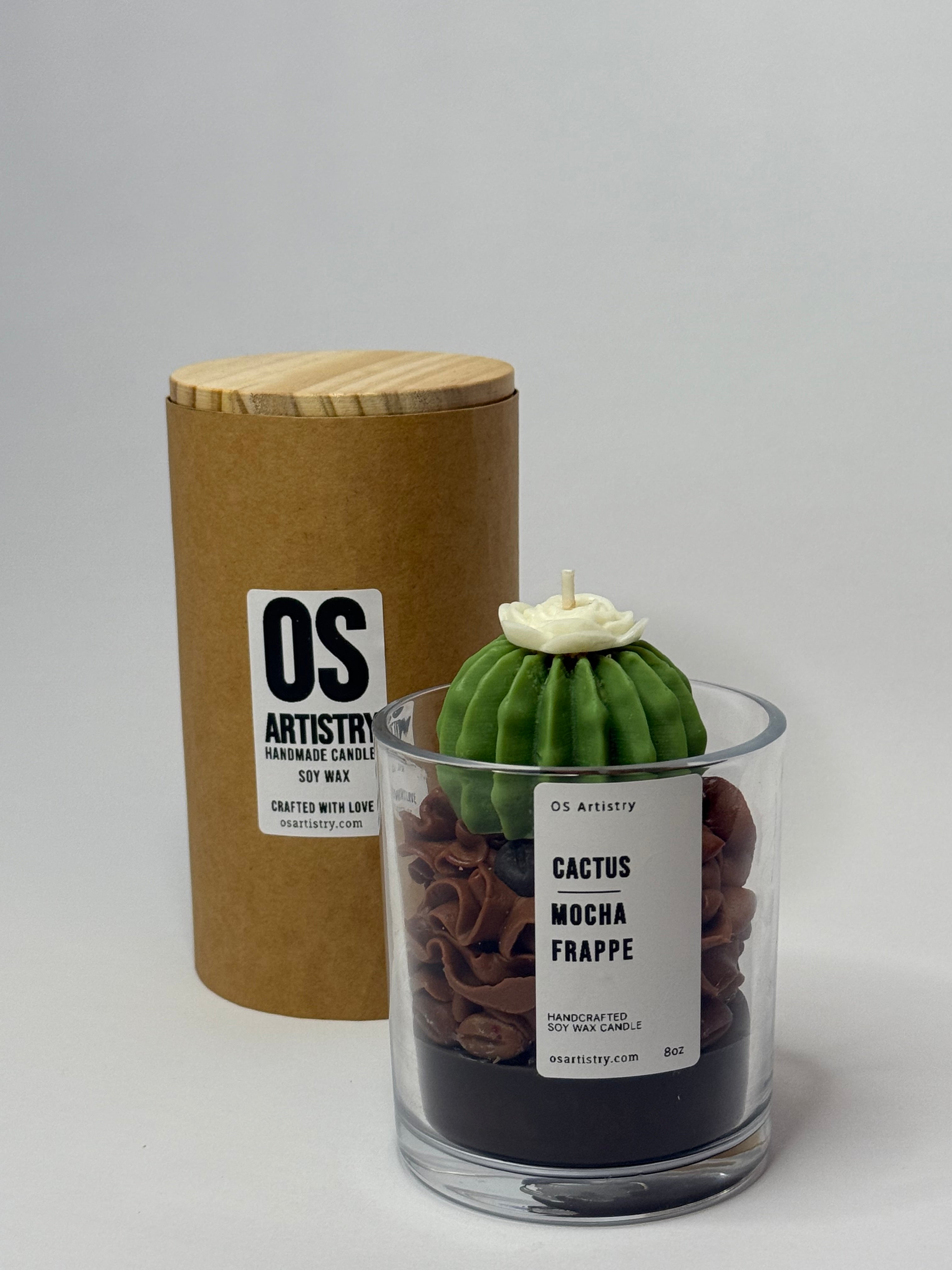 White Cactus Flower | Mocha frappe soy candle 8oz