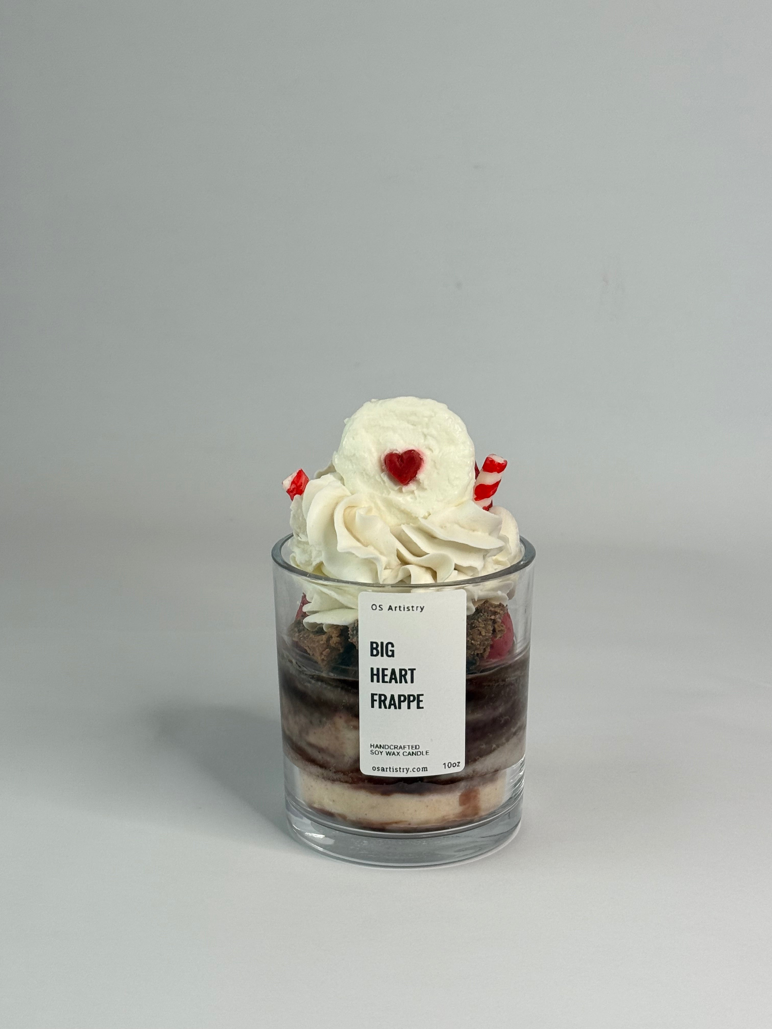 Big Heart Frappe Soy wax candle 10oz