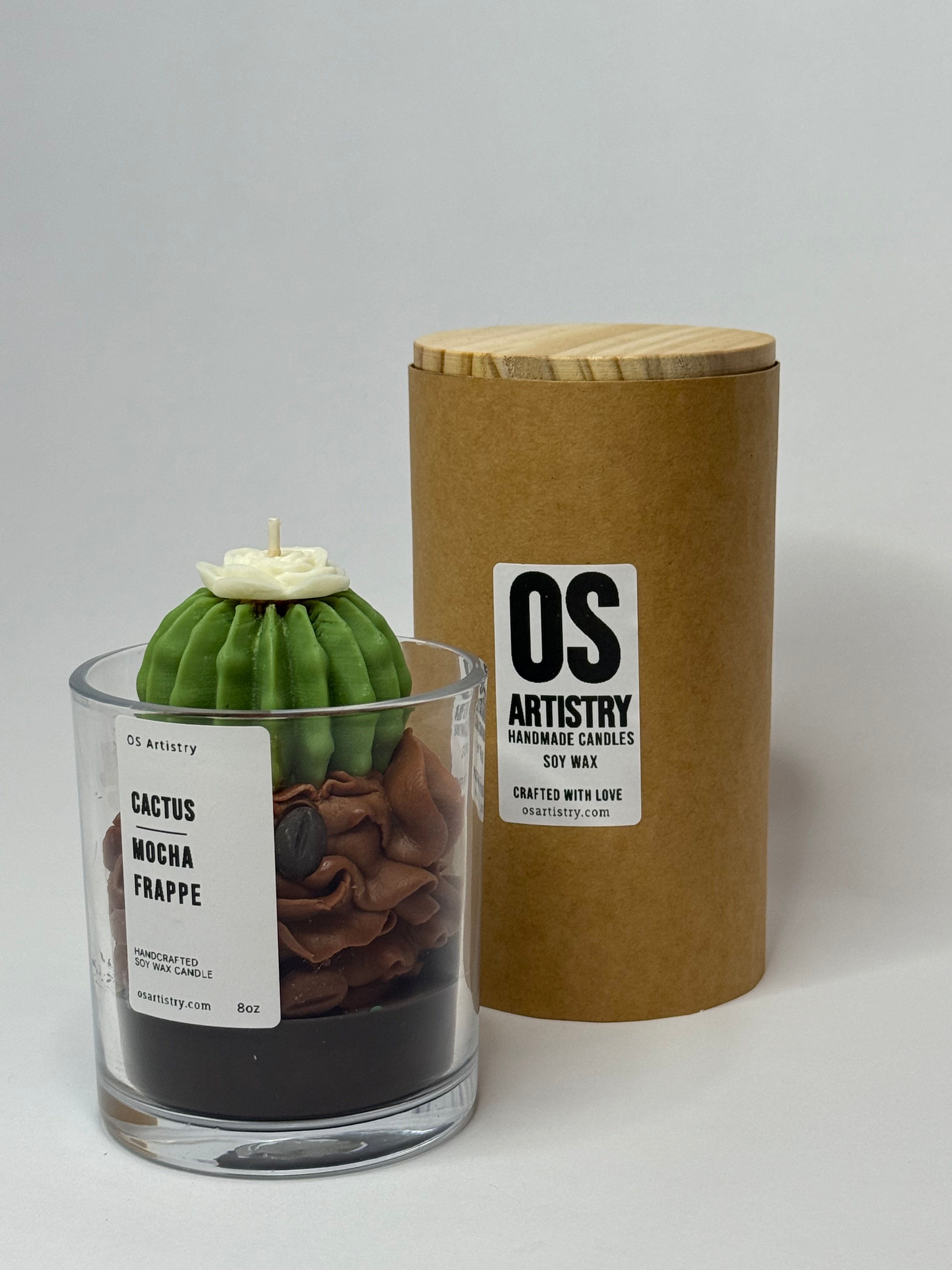 White Cactus Flower | Mocha frappe soy candle 8oz