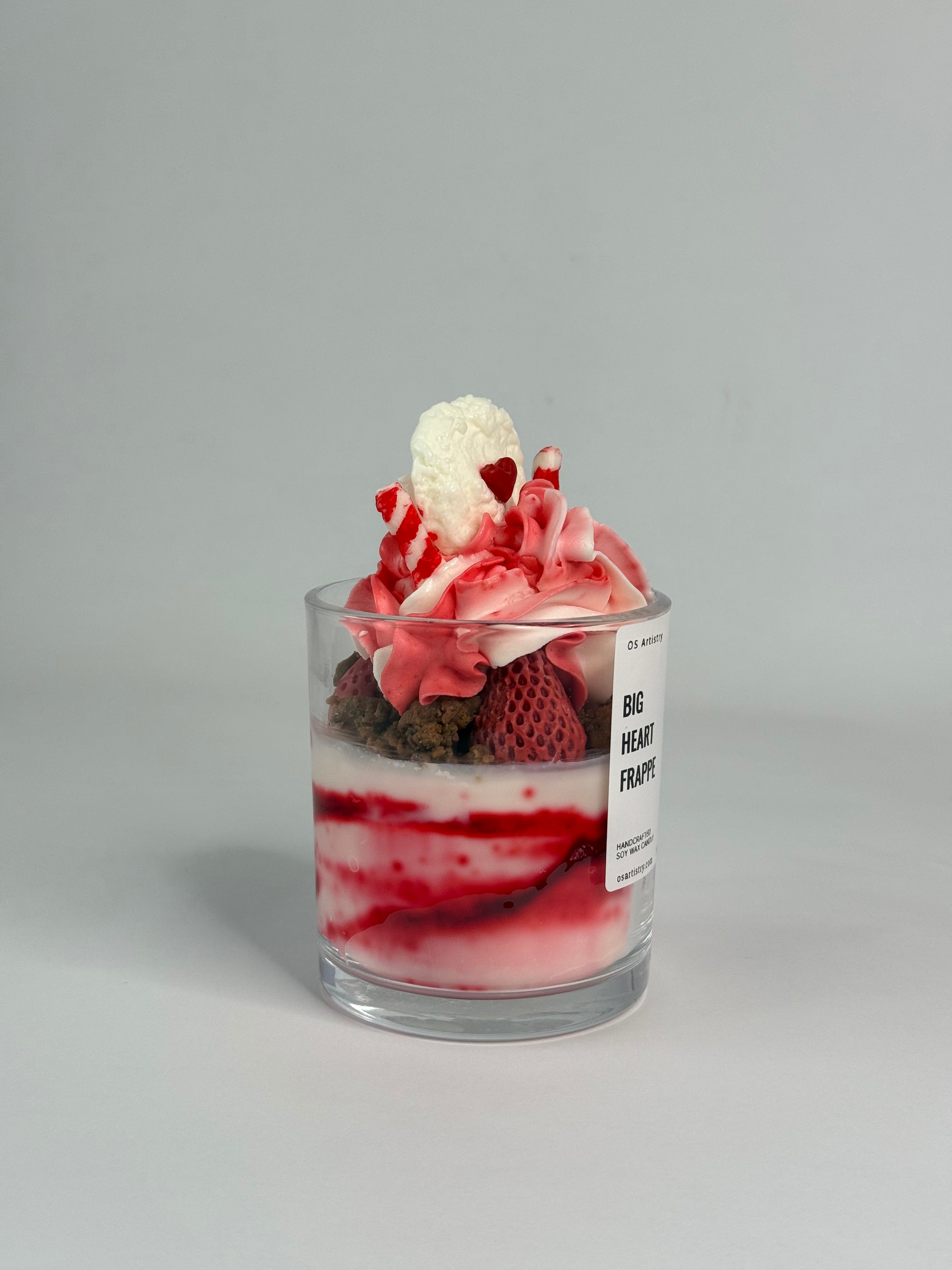 Big Heart Frappe Candle, Soy Way 10oz