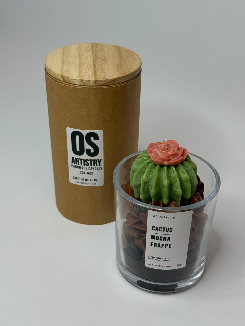 Orange Cactus Flower | Mocha frappe soy candle 8oz