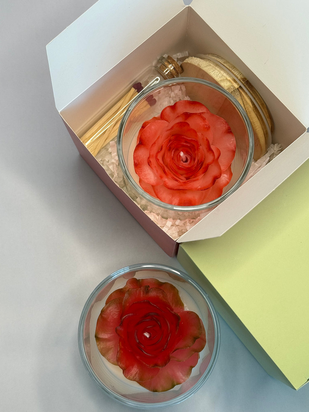 Rose Handcrafted Candle | 8 oz Beeswax and Soy Wax