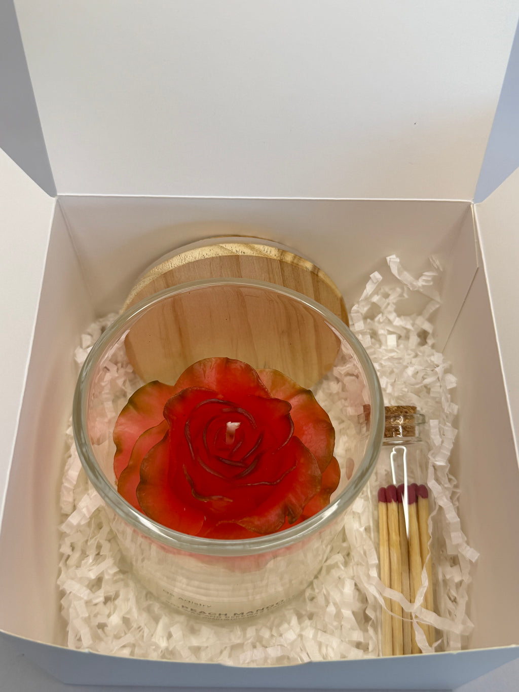 Rose Handcrafted Candle | 8 oz Beeswax and Soy Wax