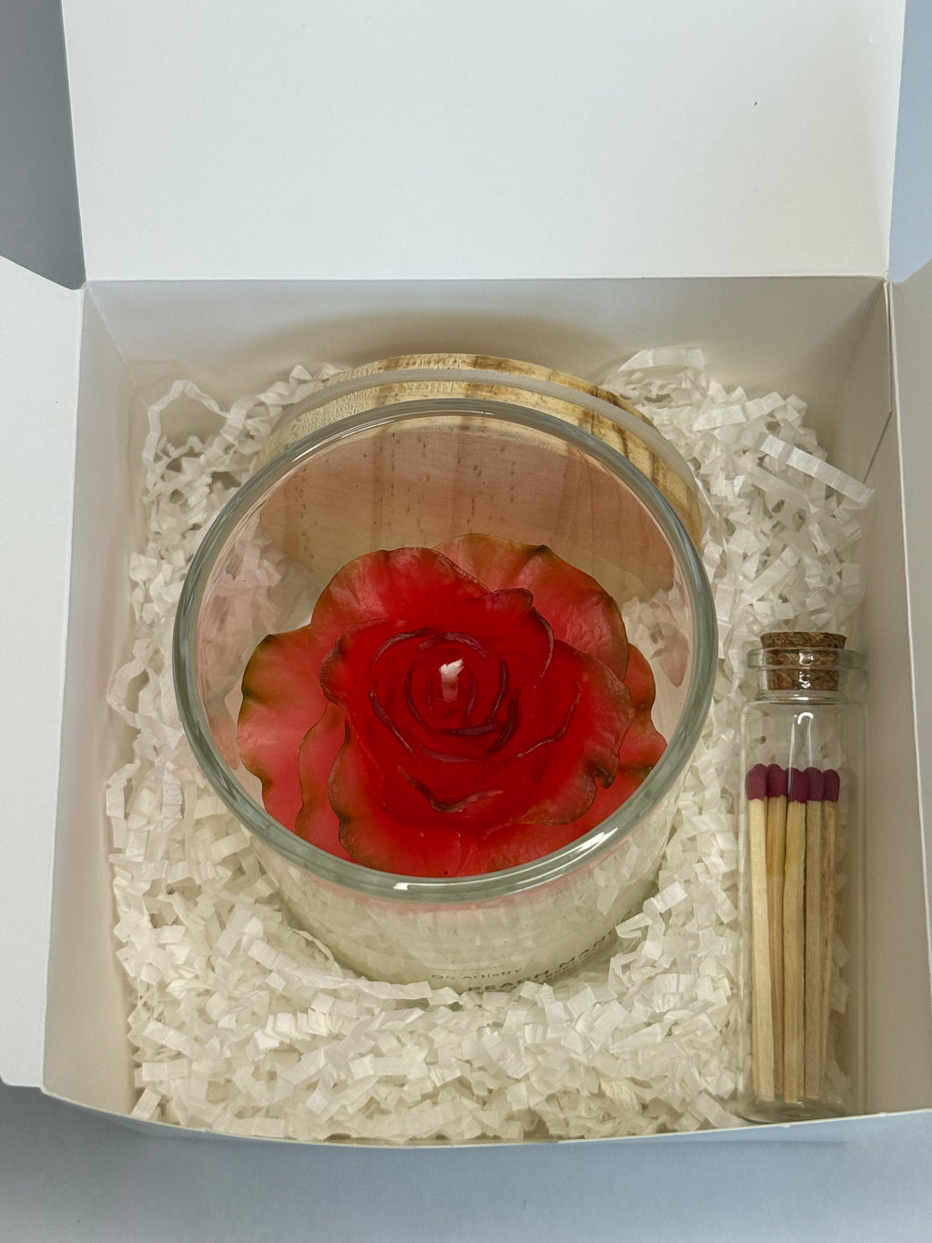 Rose Handcrafted Candle | 8 oz Beeswax and Soy Wax