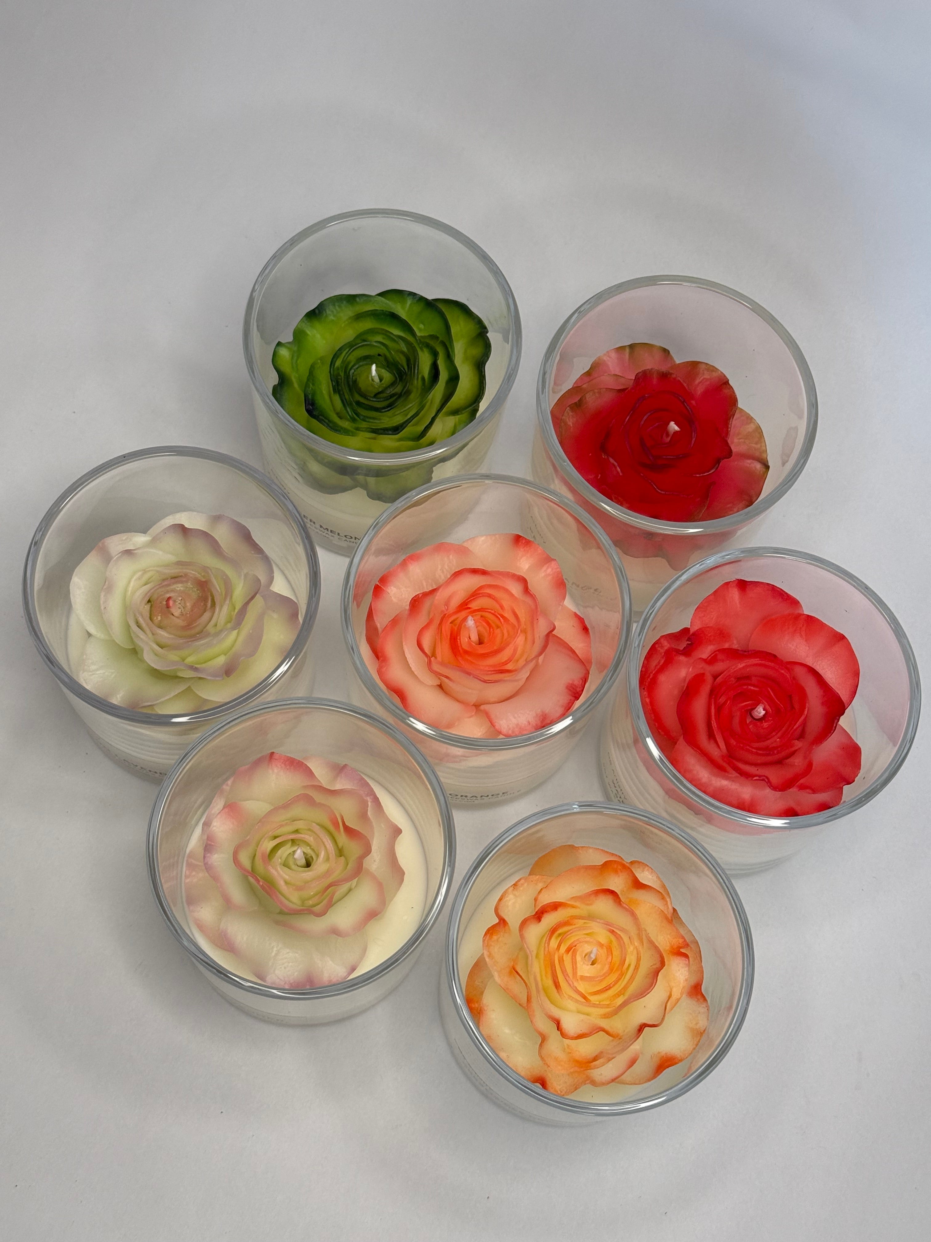 Rose Handcrafted Candle | 8 oz Beeswax and Soy Wax