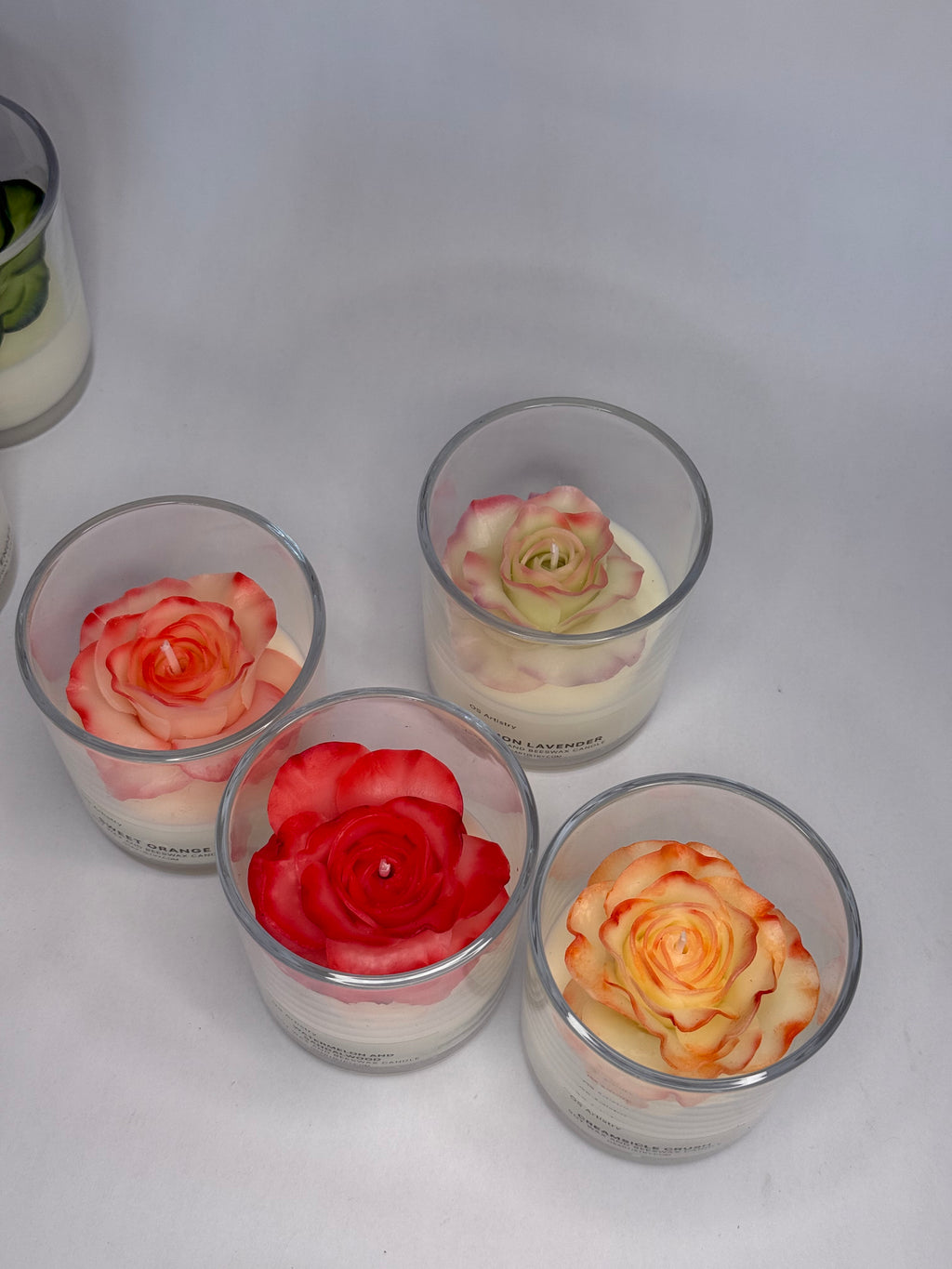 Rose Handcrafted Candle | 8 oz Beeswax and Soy Wax
